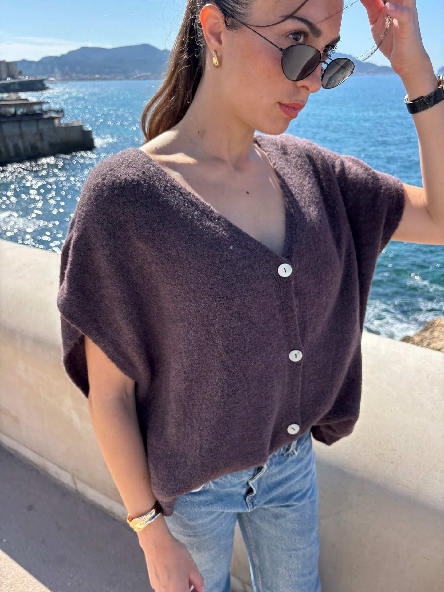 Gilet SONIA marron