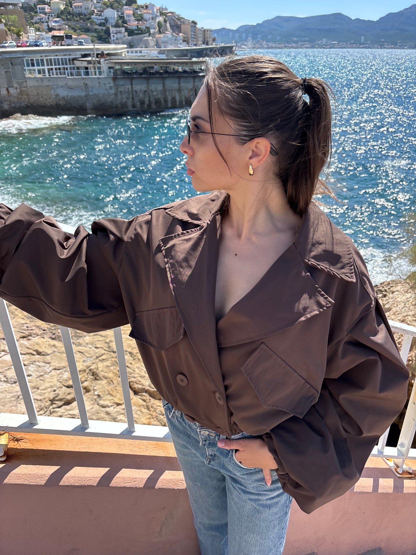 Veste trench court LÉANA