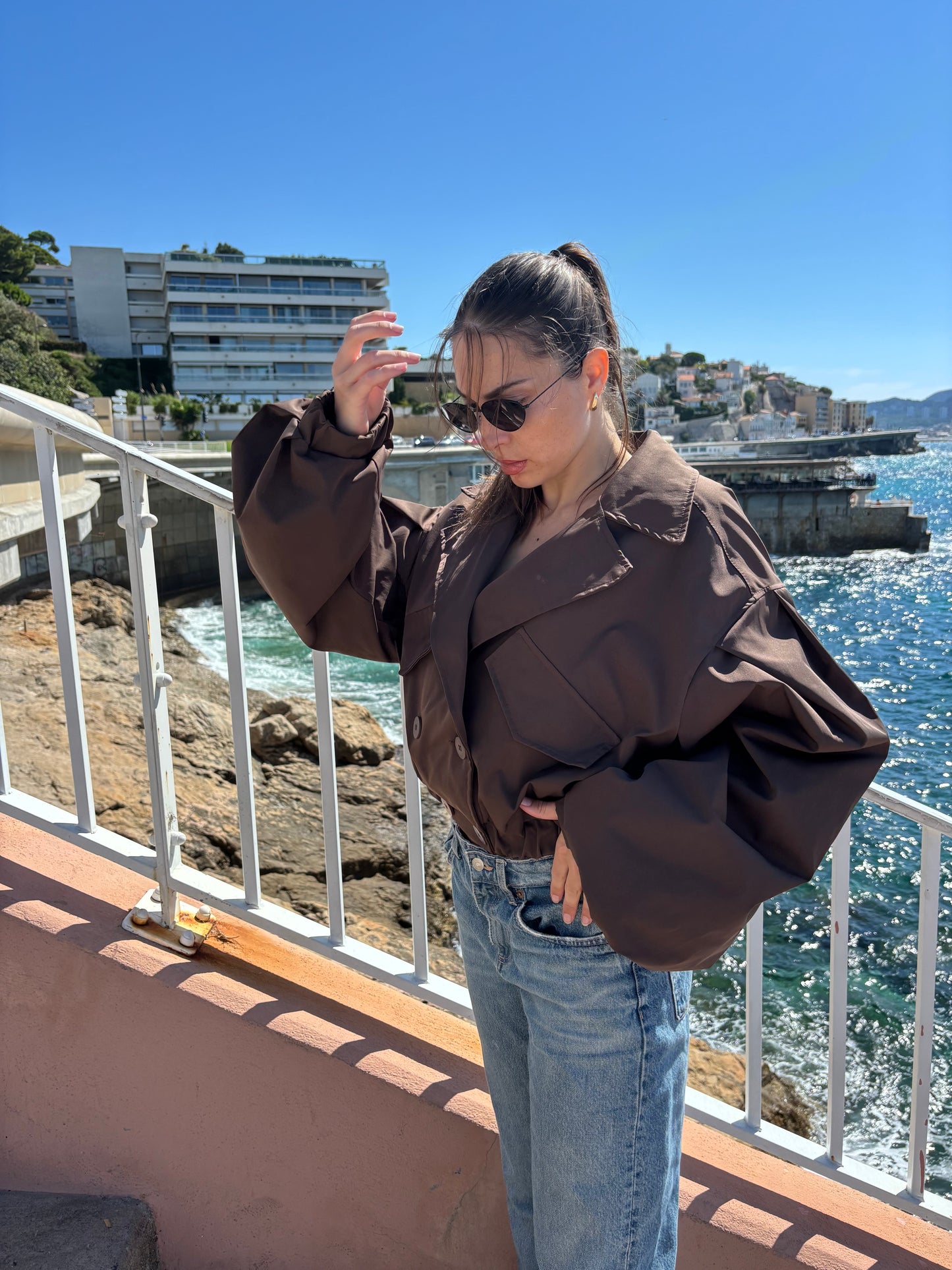 Veste trench court LÉANA