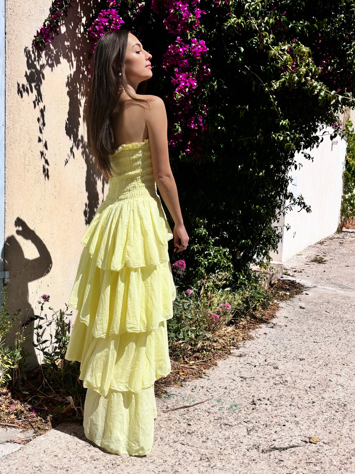 Robe longue LANA - jaune