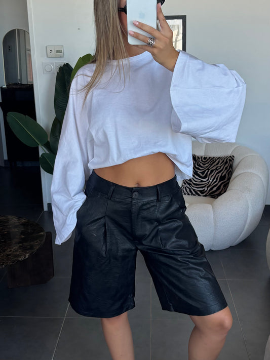 Bermuda simili cuir CARLA