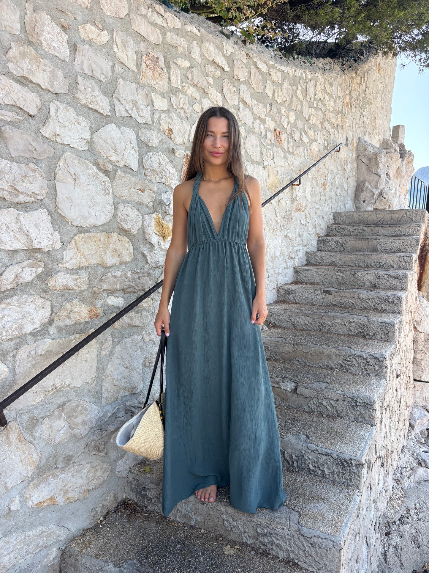 Robe AURA bleu-gris