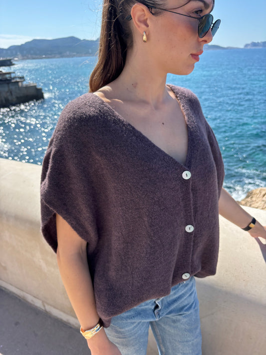 Gilet SONIA marron