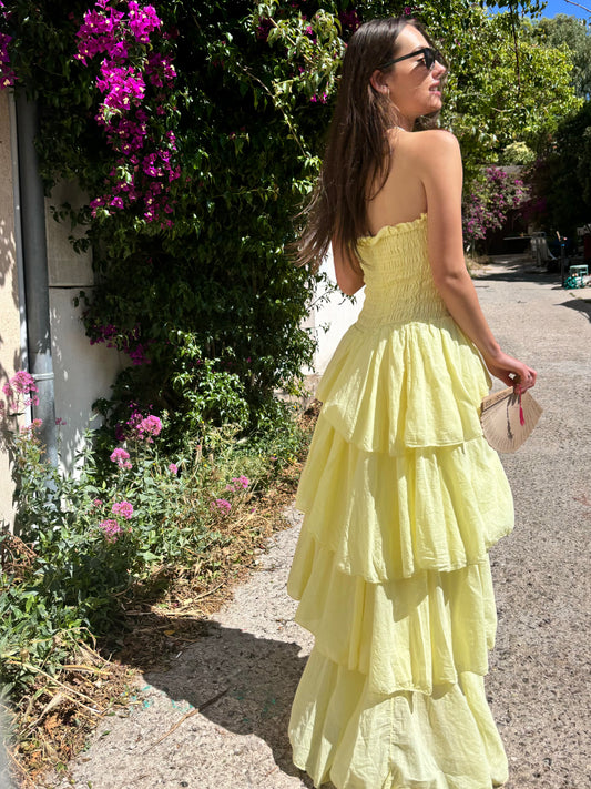 Robe longue LANA - jaune