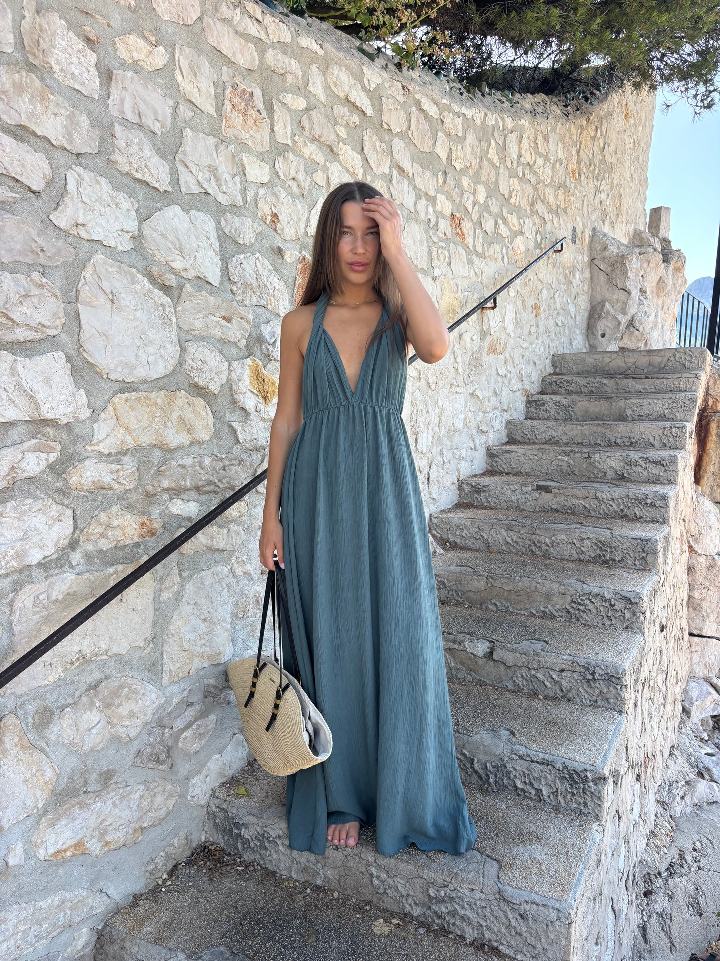 Robe AURA bleu-gris