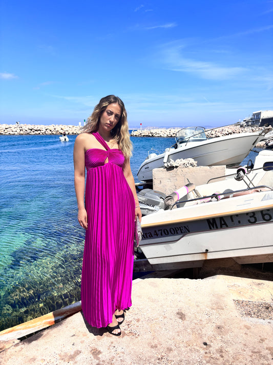Robe longue ORNELLA fuschia